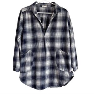 CP Shades Teton Blue Plaid Tunic Pullover Teton Casual Basic Shirt Women’s Small